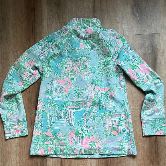Lilly Pulitzer ⭐️ Green and Pink Patterned Top Size S - Picture 7 of 13